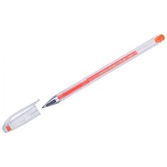 CROWN Ручка гелевая Crown Hi-Jell Color, 0.7 мм (HJR-500H), оранжевый цвет чернил