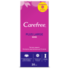 Carefree салфетки ежедневные Plus Large Fresh 20 шт.