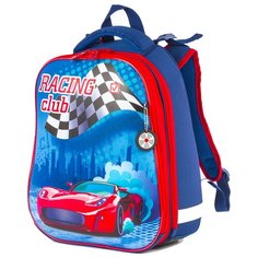BRAUBERG Ранец Premium Гоночный клуб (227819), синий/красный