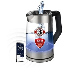 Чайник Polaris PWK 1725CGLD, серебристый/черный