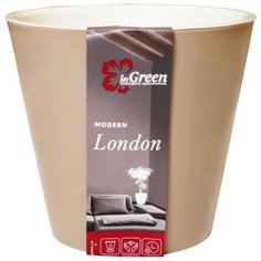 Кашпо InGreen London ING6207, 16л, 33х30.5 см молочный шоколад