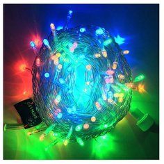Гирлянда Rich LED Нить RL-S10C-220V-CT, 1000 см, 100 ламп, разноцветные диоды/прозрачный провод