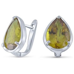 Silver WINGS Серьги с султанитами из серебра 220008-318-32