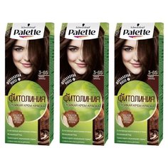 Palette Фитолиния Шоколадный Мокко стойкая крем-краска для волос, 3 шт., 3-65 Темный шоколад, 330 мл