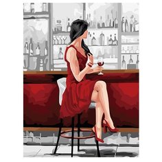 Hobbart Картина по номерам "С бокалом вина" 30х40 см (HB3040163-Lite)