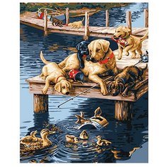 Hobbart Картина по номерам "Щенячьи нежности" 40х50 см (HB4050296)