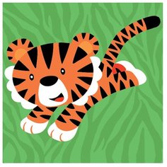 Hobbart Картина по номерам "Веселые зверюшки. Алле-оп!" 20х20 см (HB2020058)