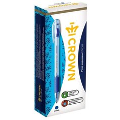 CROWN Набор шариковых ручек Low Vis, 0.5 мм, 12 шт. (LV-707), синий цвет чернил