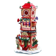 Фигурка Lemax часовая башня Скоро Рождество 26.6 х 14 х 12.2 см красный/бежевый