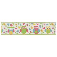 Бордюр винил на флизелиновой основе Rasch Kids & Teens III Kids Teens 0.17х5м белый/зеленый/розовый