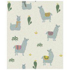 Обои винил на флизелиновой основе детские Rasch Kids & Teens III Lama Kids Teens 0.53х10.5м бежевый/серый
