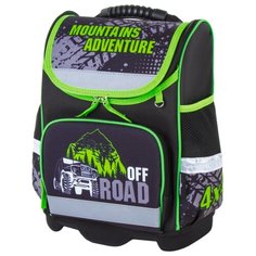 Юнландия ранец Wise Offroad (228814), зеленый/черный