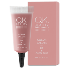OK Beauty Тинт для губ и щек Color Salute, safari