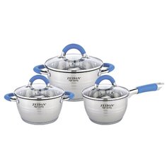 Набор посуды Zeidan Z-50622 6 пр. серебристый