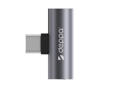 Аксессуар Deppa USB Type-C M - 3.5mm F - USB Type-C F Graphite 73129