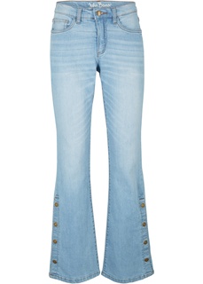 Джинсы стрейч Bootcut с пуговицами Bonprix