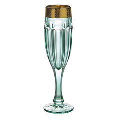 Набор бокалов для шампанского Crystalite Bohemia Моцарт Сафари лагуна голд 6 шт