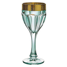 Набор бокалов для вина Crystalite Bohemia Моцарт Сафари лагуна голд 200 мл 6 шт