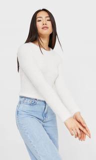 Stradivarius Укороченный Топ Soft Touch Женская Коллекция Ванильный Xl