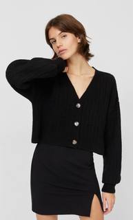 Stradivarius Укороченный Кардиган Женская Коллекция Черный M