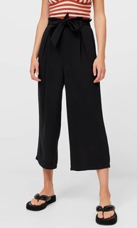 Stradivarius Брюки-Кюлоты Из Струящейся Ткани Женская Коллекция Черный L