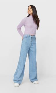 Stradivarius Свитер Из Мягкой Ткани С Высоким Воротником Женская Коллекция Multicolor Xl