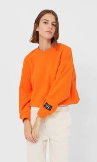 Stradivarius Толстовка Из Флиса Женская Коллекция Оранжевый S