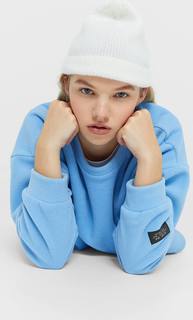 Stradivarius Толстовка Из Флиса Женская Коллекция Небесно-Голубой M