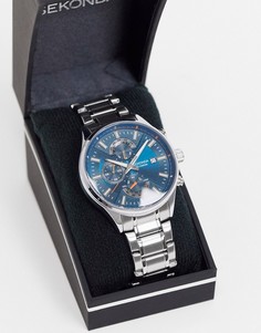 Серебристые часы-браслет с синим циферблатом Sekonda-Серебристый