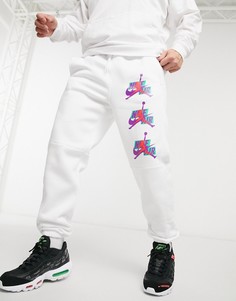 Белые джоггеры с манжетами Nike Jordan Air Jumpman-Белый