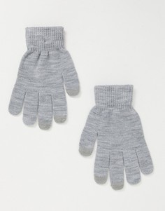 Серые меланжевые перчатки для сенсорных экранов SVNX-Серый 7X