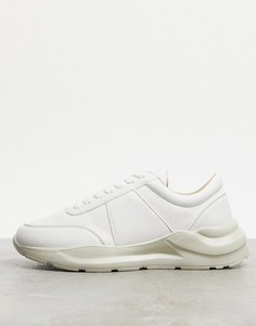 Белые кроссовки с фактурной отделкой ASOS DESIGN-Белый