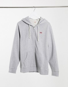 Классический худи на молнии с рукавами «летучая мышь» Levis-Серый Levis®