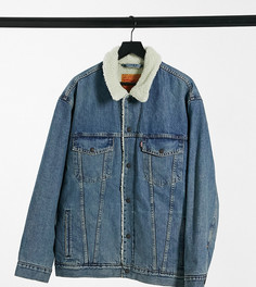 Джинсовая куртка с подкладкой из искусственного меха Levis Plus-Голубой Levis®