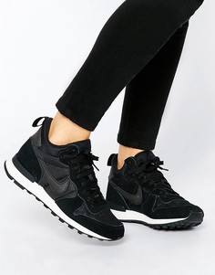 Черные кроссовки средней высоты Nike Internationalist-Черный