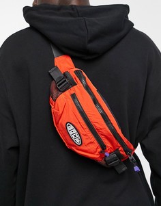 Сумка-кошелек на пояс темно-оранжевого цвета с логотипом Grimey-Оранжевый цвет