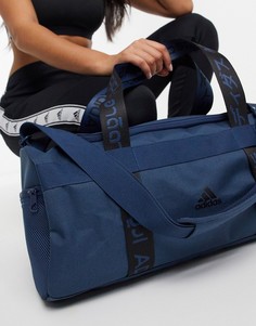 Синяя спортивная сумка-дафл adidas-Голубой