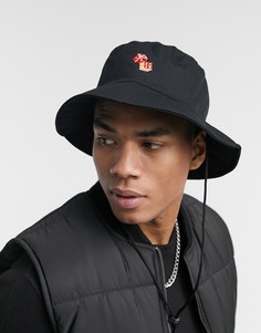 Черная панама сафари с вышивкой игральных костей ASOS DESIGN-Черный цвет