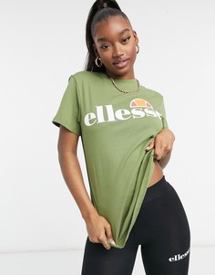 Футболка бойфренда цвета хаки ellesse-Зеленый цвет