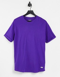 Фиолетовая oversize-футболка Bershka-Фиолетовый