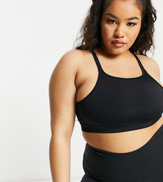 Спортивный бюстгальтер с регулируемыми бретельками ASOS 4505 Curve-Черный