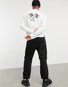 Белый лонгслив Carhartt WIP x Relevant Parties Ninja Tune Records