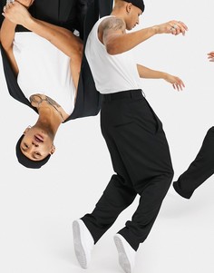Пышные черные брюки в строгом стиле ASOS DESIGN-Черный цвет