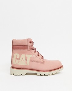 Розовые кожаные ботинки Caterpillar Lyric Bold-Розовый цвет