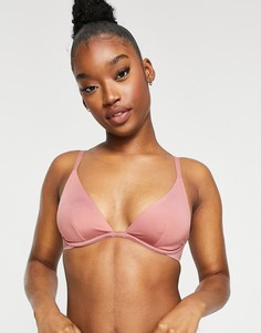 Розовый бюстгальтер на косточках в стиле минимализма ASOS DESIGN Premium-Черный цвет