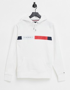 Белая худи с логотипом на груди Tommy Hilfiger-Белый