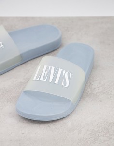 Синие шлепанцы Levis-Голубой Levis®