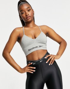 Серый бесшовный бюстгальтер Reebok