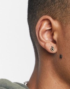 Золотые серьги-гвоздики в виде руки Icon Brand-Золотистый