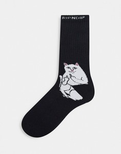 Черные носки RIPNDIP Lord Nermal-Черный цвет